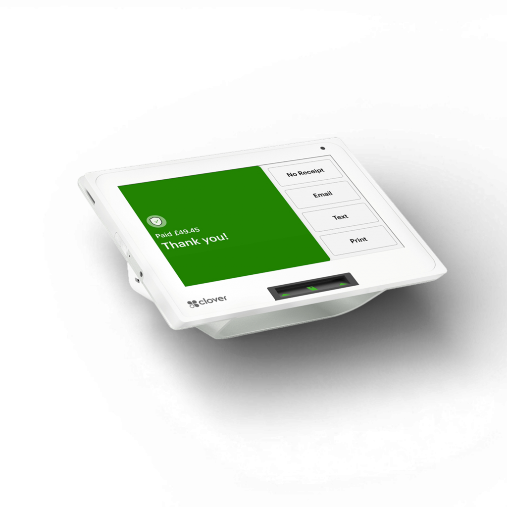 Dispositivo de punto de venta compacto Clover Mini con pantalla táctil
